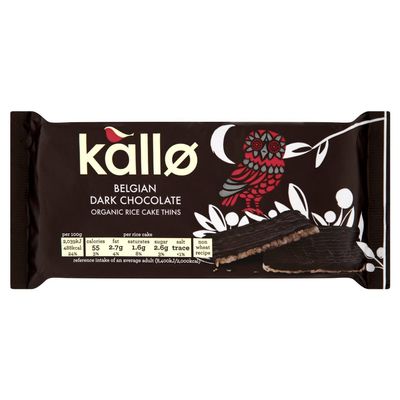 (10 PACK) - Kallo - Rice Cakes Dark Chocolate | 90g | 10 PACK BUNDLE