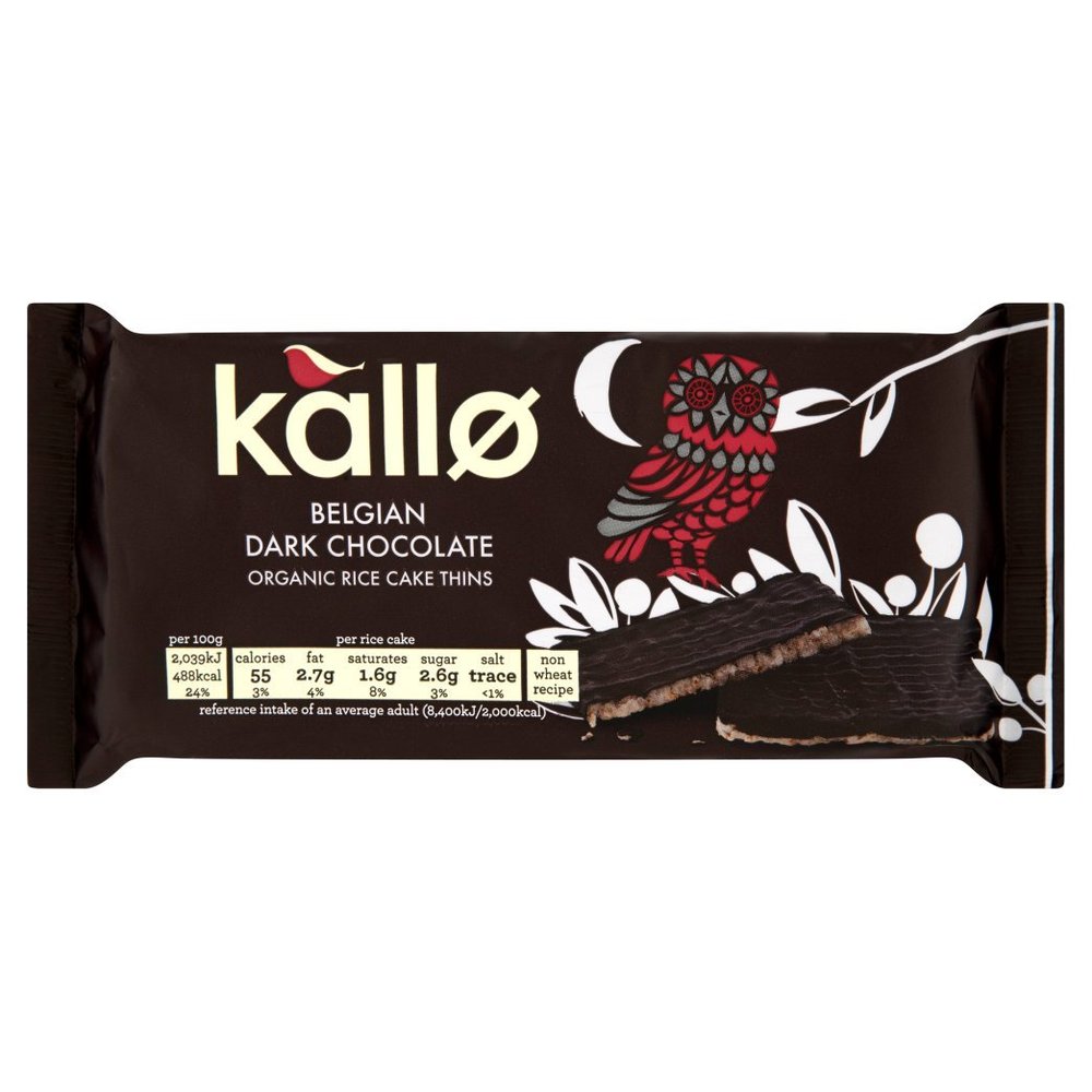 (10 PACK) - Kallo - Rice Cakes Dark Chocolate | 90g | 10 PACK BUNDLE