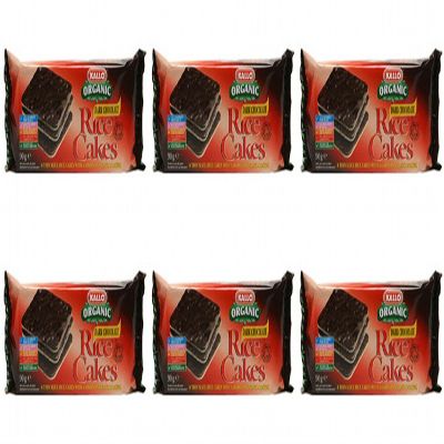 (6 PACK) - Kallo - Rice Cakes Dark Chocolate | 90g | 6 PACK BUNDLE