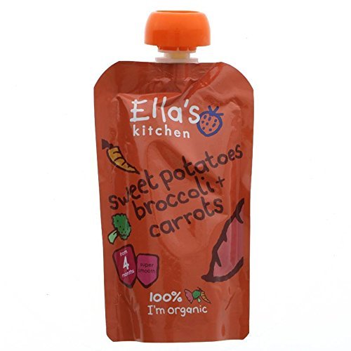 (3 PACK) - Ellas Kitchen - S1 Sweet Potato Broccoli & Carrots | 120g | 3 PACK BUNDLE