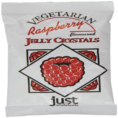 (4 PACK) - Just Wholefoods - Raspberry Jelly Crystals | 85g | 4 PACK BUNDLE