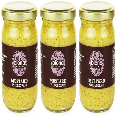 (3 PACK - Biona - Org Wholegrain Mustard | 200g | 3 PACK BUNDLE