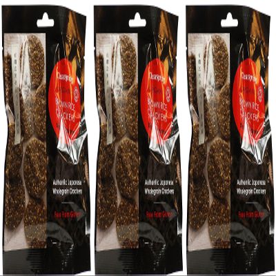 (3 PACK - Clearspring - Og Brown rice crackers - black | 40g | 3 PACK BUNDLE