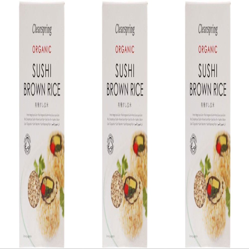 (3 PACK) - Clearspring - Sushi Brown Rice | 500g | 3 PACK BUNDLE