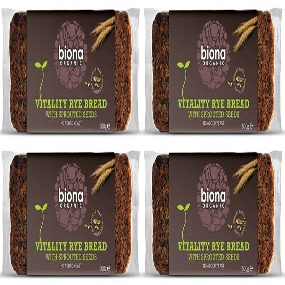 (4 Pack) - Biona - Org Sprout Mix Rye Bread | 500g | 4 Pack Bundle