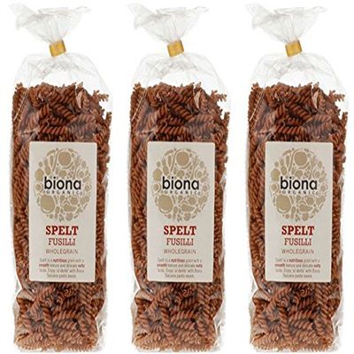 BIONA Organic Wholemeal Spelt Fusili 500g (Pack of 3)
