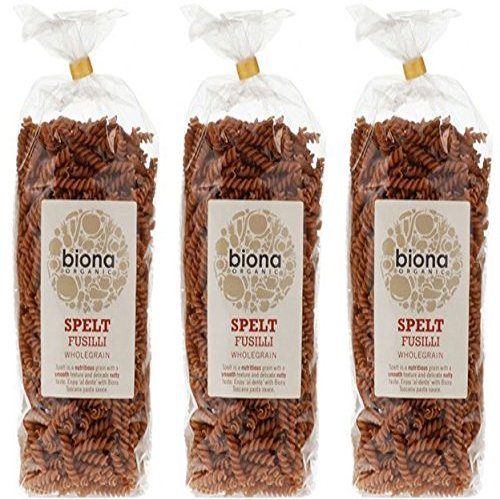 BIONA Organic Wholemeal Spelt Fusili 500g (Pack of 3)