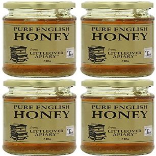 (4 PACK) - Littleover Apiaries - English Clear Honey | 340g | 4 PACK BUNDLE