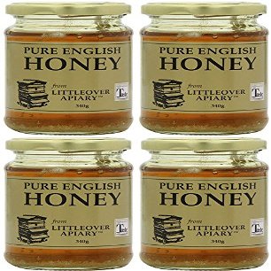(4 PACK) - Littleover Apiaries - English Clear Honey | 340g | 4 PACK BUNDLE