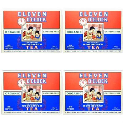 (4 PACK) - Eleven O'clock - Org Rooibosch Tea | 80 Bag | 4 PACK BUNDLE