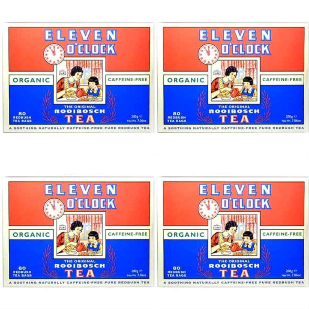 (4 PACK) - Eleven O'clock - Org Rooibosch Tea | 80 Bag | 4 PACK BUNDLE