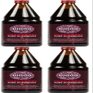 (4 PACK) - Biona - Organic Pure Cranberry Juice | 750ml | 4 PACK BUNDLE