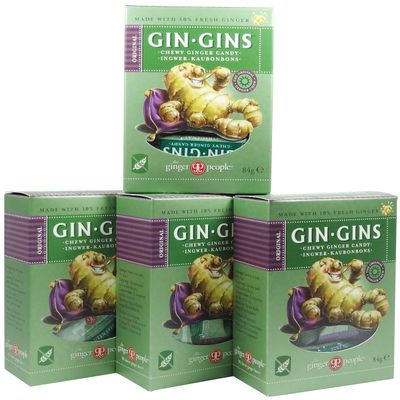 (4 PACK) - The Ginger People - Gin Gins Original Ginger Chews | 84g | 4 PACK BUNDLE