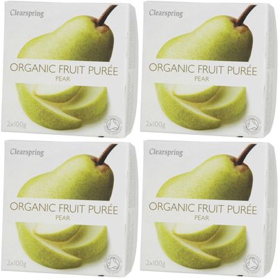 (4 PACK) - Clearspring - Fruit Puree Pear | 2 X 100g | 4 PACK BUNDLE
