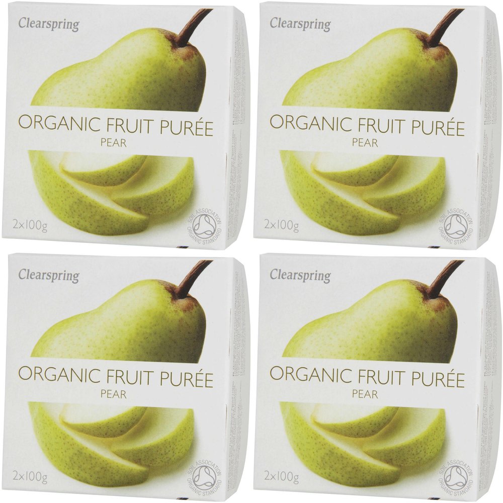 (4 PACK) - Clearspring - Fruit Puree Pear | 2 X 100g | 4 PACK BUNDLE