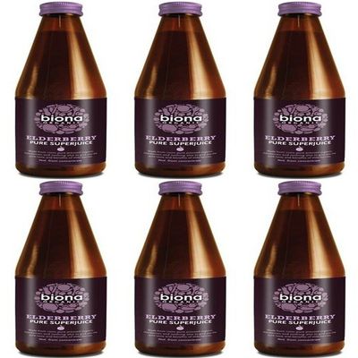 Biona Organic - Super Juice - Elderberry - 330ml (Pack of 6)