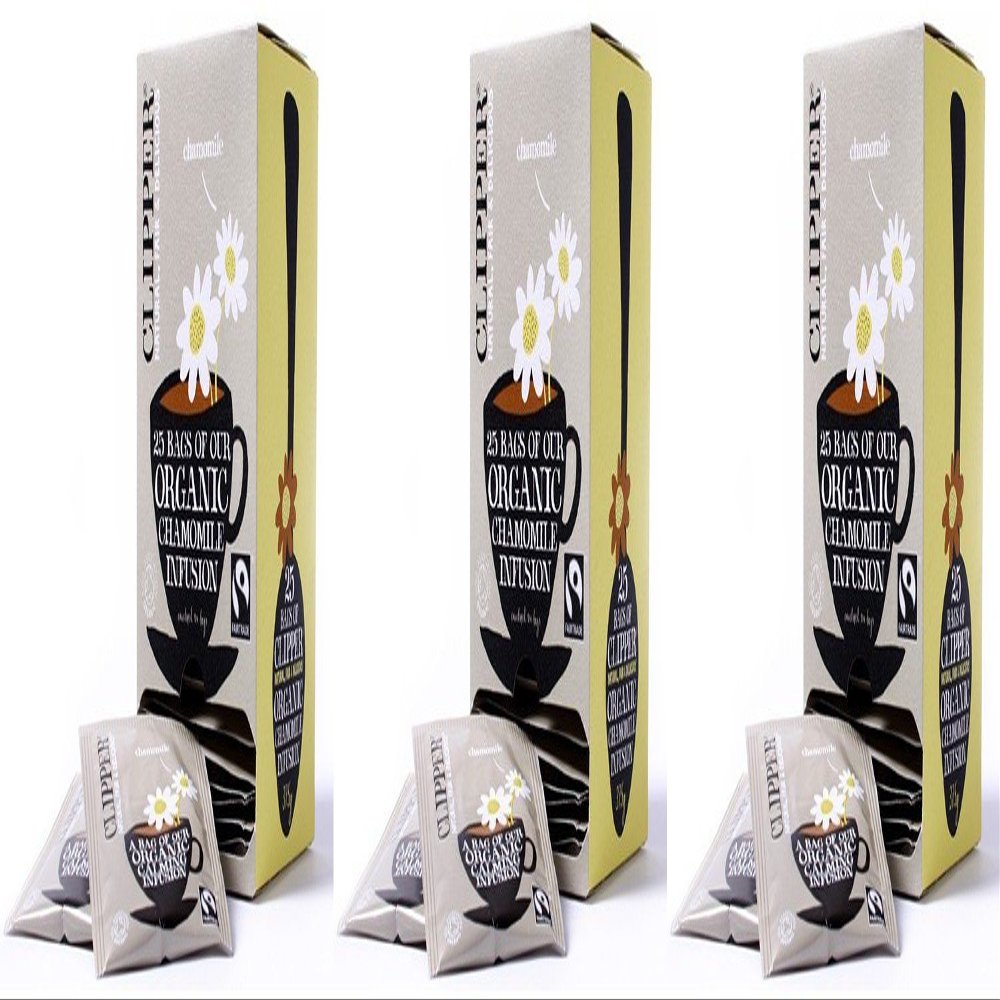 (3 PACK) - Clipper - Ft Org Chamomile Envelopes | 25 Bag | 3 PACK BUNDLE