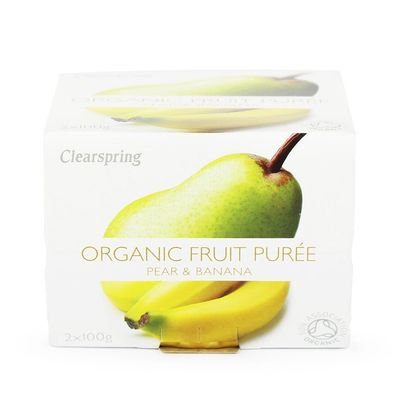 (12 PACK) - Clearspring - Fruit Puree Pear/Banana | 2 X 100g | 12 PACK BUNDLE