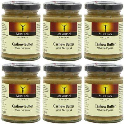 (6 PACK) - Meridian - 100% Crunchy Cashew Butter | 170g | 6 PACK BUNDLE