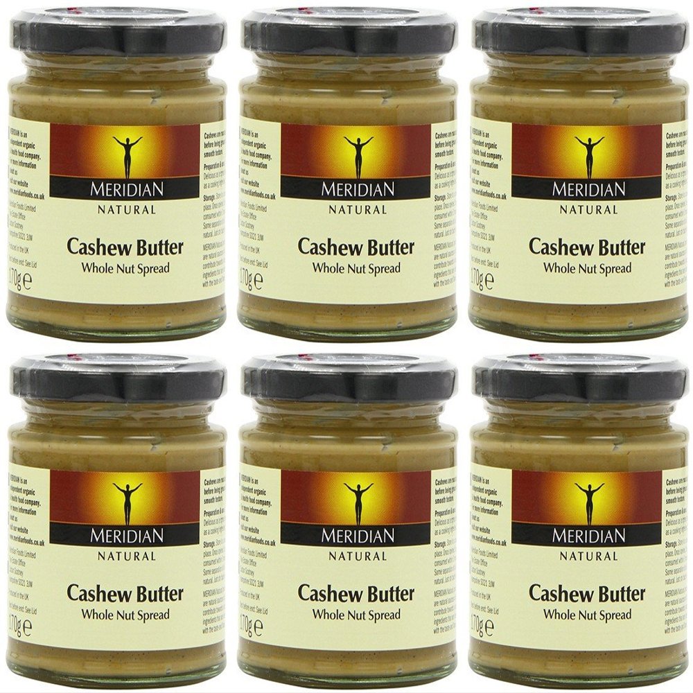 (6 PACK) - Meridian - 100% Crunchy Cashew Butter | 170g | 6 PACK BUNDLE