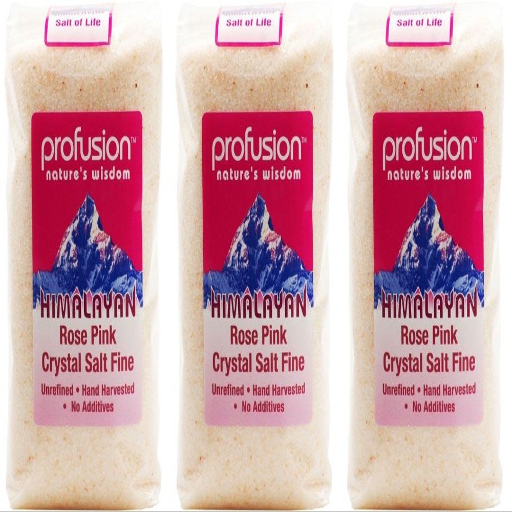 (3 Pack) - Profusion - Himalayan Pink Salt Fine | 500g | 3 Pack Bundle