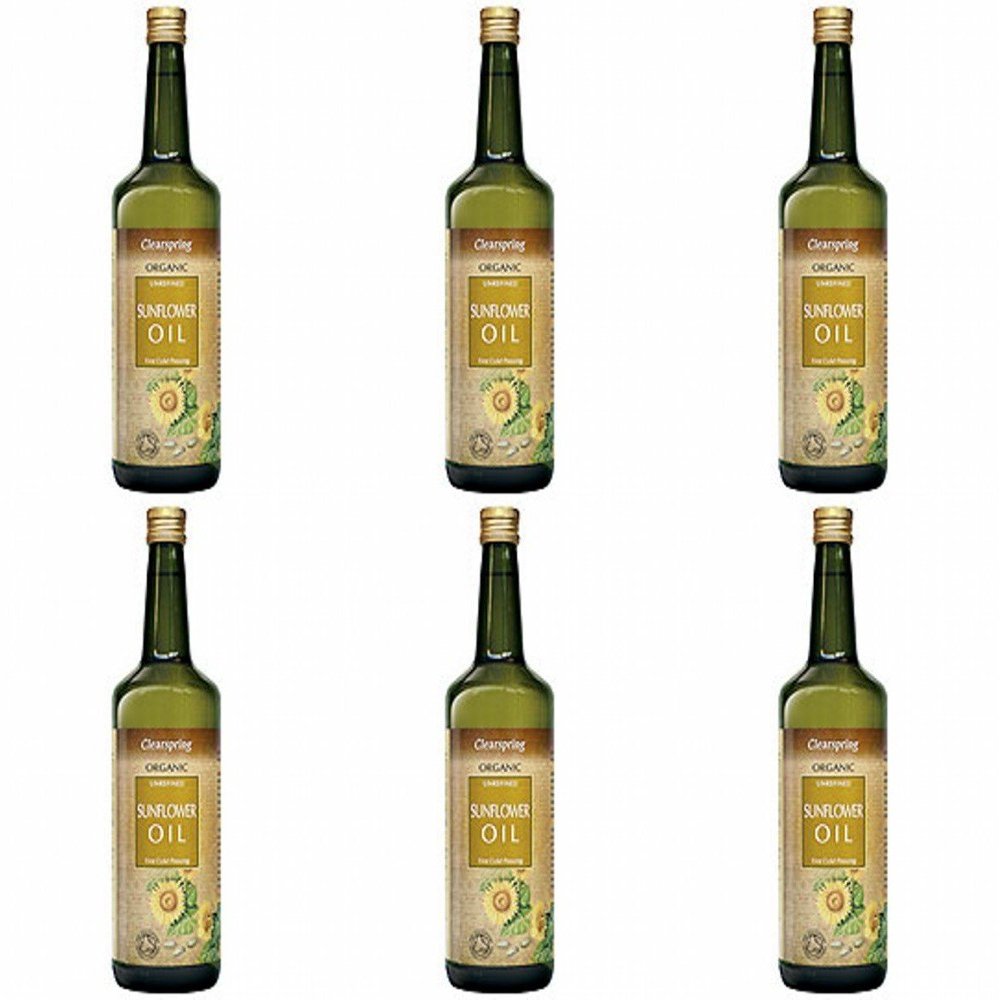 (6 PACK) - Clearspring - Organic Sunflower Oil | 1000ml | 6 PACK BUNDLE