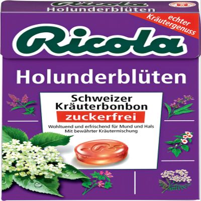 (10 PACK) - Ricola - Elderflower SF Lozenges Box | 45g | 10 PACK BUNDLE