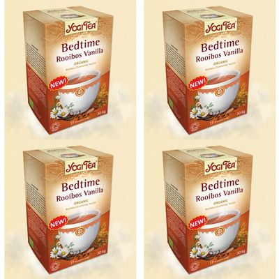 (4 PACK) - Yogi Tea - Org Bedtime Rooibos Vanilla | 17 Bag | 4 PACK BUNDLE