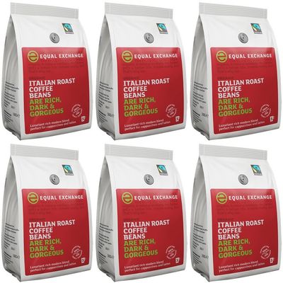 (6 PACK) - Equal Exchange - Org FT Italian Coffee Beans | 227g | 6 PACK BUNDLE
