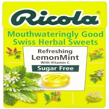 (12 PACK) - Ricola - Lemon Mint SF Lozenges Box | 45g | 12 PACK BUNDLE