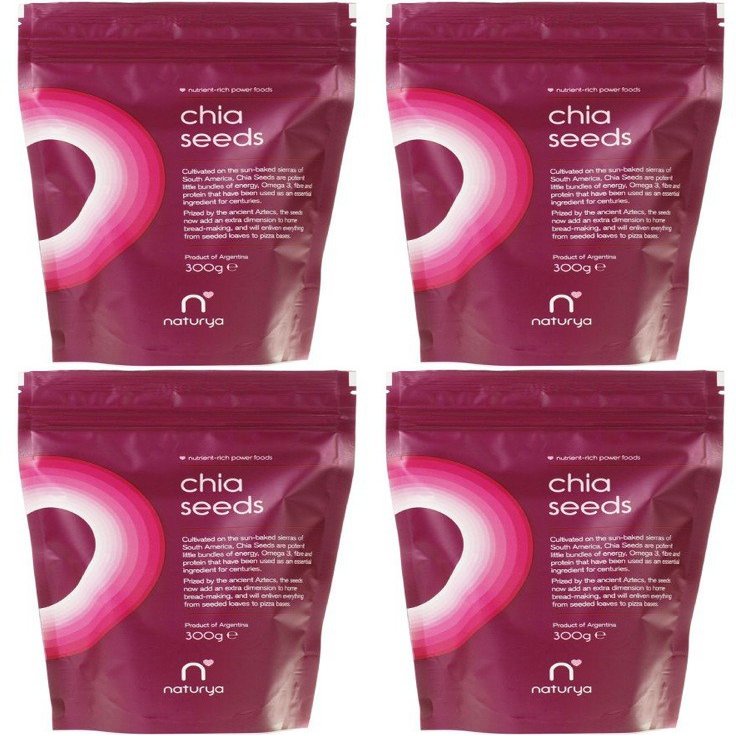 (4 PACK) - Naturya - Natural Chia Seeds | 300g | 4 PACK BUNDLE