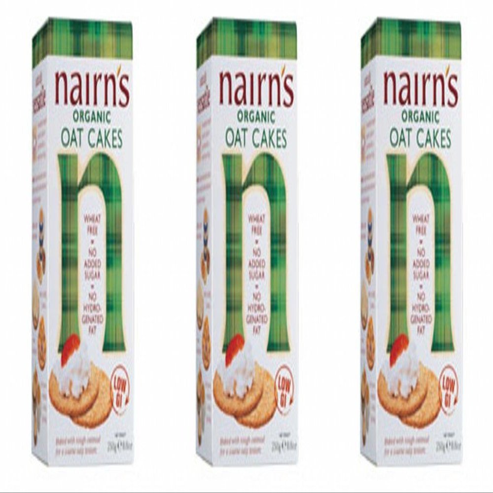 (3 PACK) - Nairns - Organic Oat Cakes | 250g | 3 PACK BUNDLE