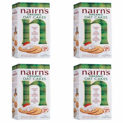(4 PACK) - Nairns - Organic Oat Cakes | 250g | 4 PACK BUNDLE