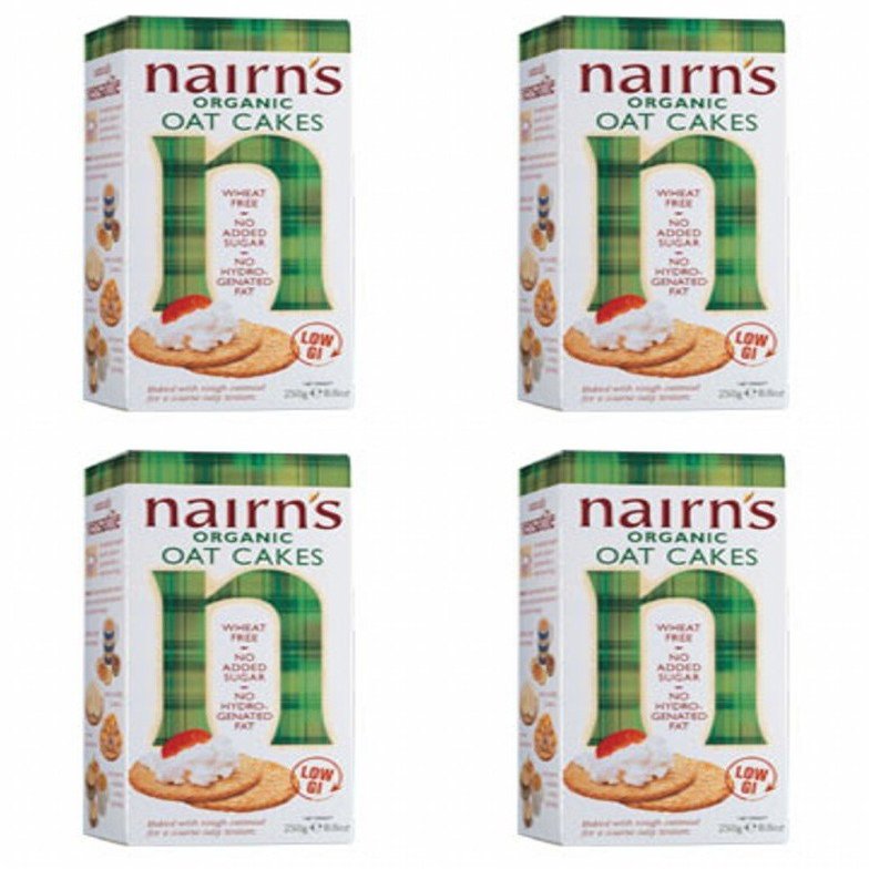 (4 PACK) - Nairns - Organic Oat Cakes | 250g | 4 PACK BUNDLE
