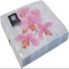 100 LUXURY 3 PLY PINK ORCHID PATTERN PAPER NAPKINS - 33cm x 33cm Ideal for weddings, christenings, parties, bbq's view 1