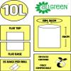 100x 10L Compostable Caddy Liners - 10 Litre Degradable Kitchen Caddy Food Waste Bin Liners - EN 13432 - Compostable Bin Liners - with All-Green Composting Guide  (1, Straight top) view 2