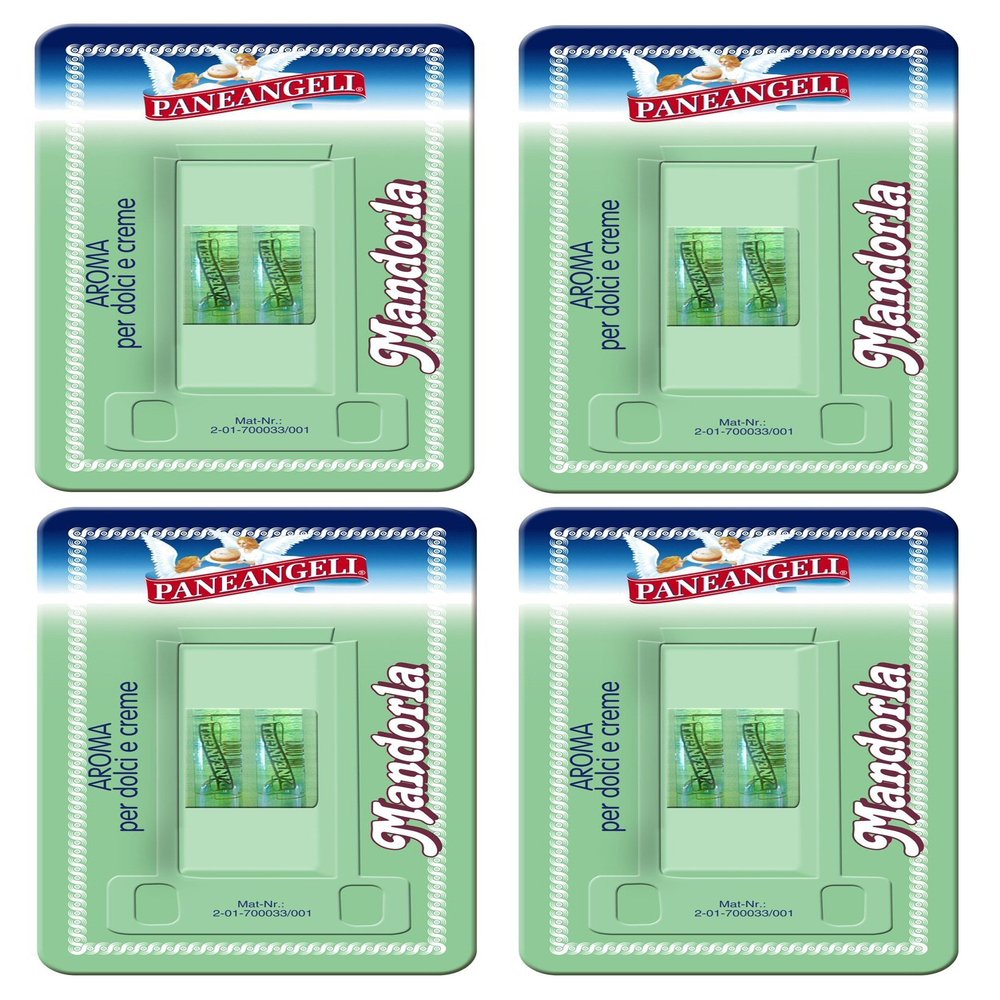 Paneangeli Mandorla Almond Aroma for Pastry Two Viles 2ml Each, Pack of 4