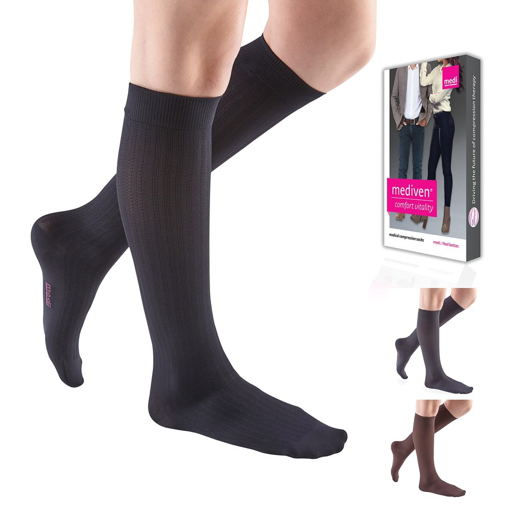 Mediven Vitality Women's Socks - 30-40mmHg Petite Ebony III Petite D247533