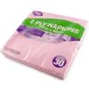30 LUXURY 2 PLY PINK PAPER DINNER NAPKINS - 40cm x 40cm Ideal for weddings, christenings, parties, bbq's etc view 1