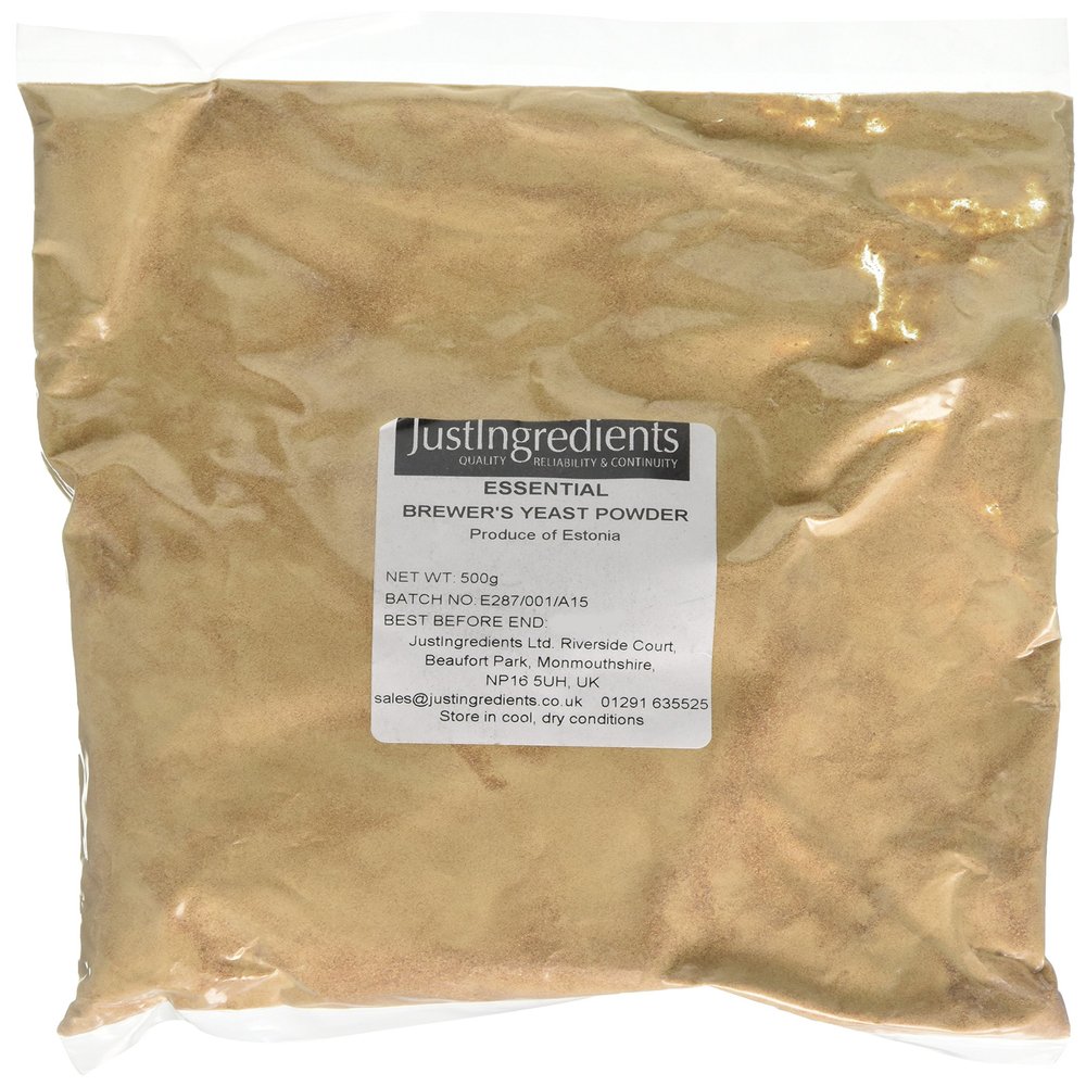 JustIngredients Essentials Yeast Powder 500 g (Pack of 2)