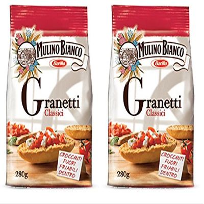 Mulino Bianco: "Granetti Classici" Crispy and Crumbly Toasts * 9.87 Ounce (280gr) Packages Pack of 2 * [ Italian Import ]