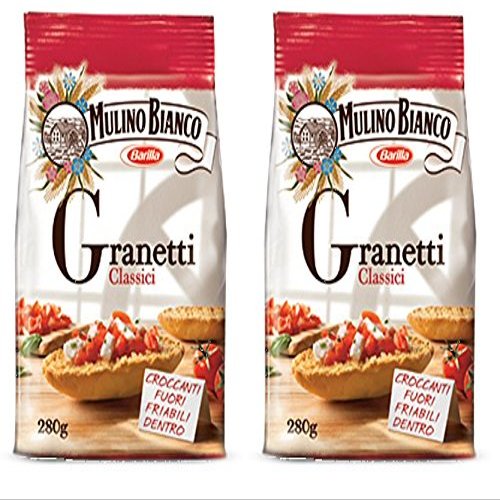 Mulino Bianco: "Granetti Classici" Crispy and Crumbly Toasts * 9.87 Ounce (280gr) Packages Pack of 2 * [ Italian Import ]