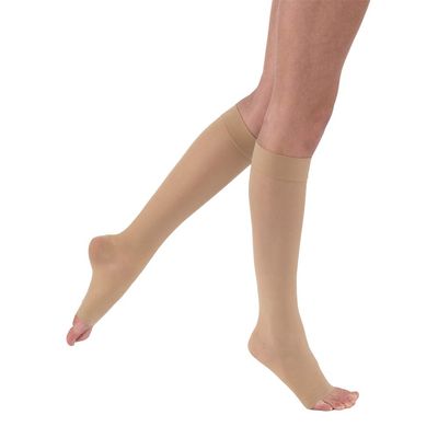 BSN Medical 119744 Jobst Ultra Sheer Compression Stocking, Knee High, 20-30 mmHG, Open Toe, Large, Natural