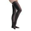 JOBST UltraSheer Thigh High with Lace Silicone Top Band, 15-20 mmHg Compression Stockings, Closed Toe, Large, Midnight Navy view 1