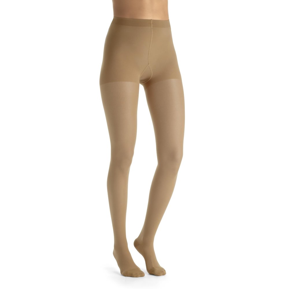 JOBST UltraSheer Waist High 15-20 mmHg Compression Stockings Pantyhose, Closed Toe, Small, Sun Bronze