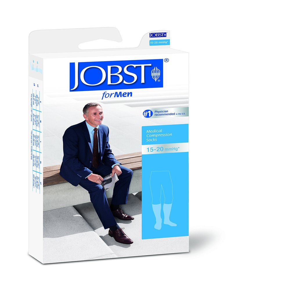 BSN Medical 115008 JOBST Compression Hose with Closed Toe, Knee High, Small, 15-20 mmHG, White