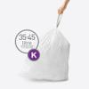 simplehuman Code K 240 Count, Genuine Custom Fit Liners, Drawstring Trash Bags in Dispenser Packs, 35-45 Liter / 9-12 Gallon view 2