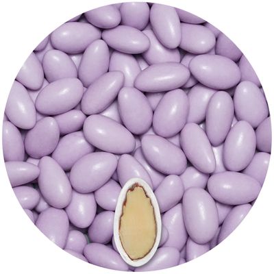 EinsSein 0,5kg Sugared Almonds Colorato lilac glossy Wedding sugar sweets almond dragees baptism dragee cake balls candy coated sweet for weddings favours gift box sugred fillers chocolate chocolates