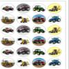24 Precut Round Edible Wafer Paper Tractors and Diggers Farm Machinery Cake Toppers Decorations view 2