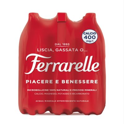 Ferrarelle Acqua Minerale Effervescente Naturale 1.5L (Confezione da 6)